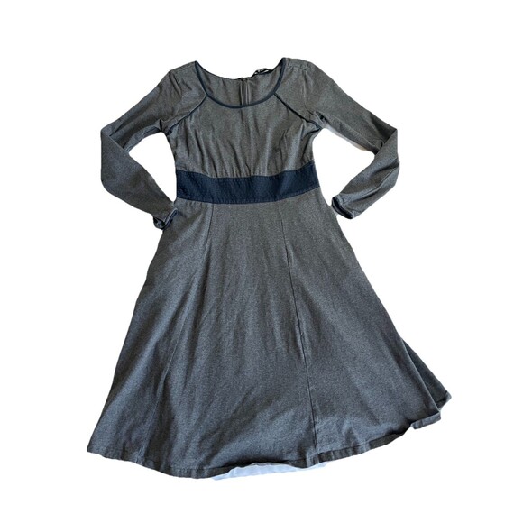 Eshakti Knit Dress Size 8 Gray Blue Fit & Flare Work Casual Basic - Picture 2 of 9